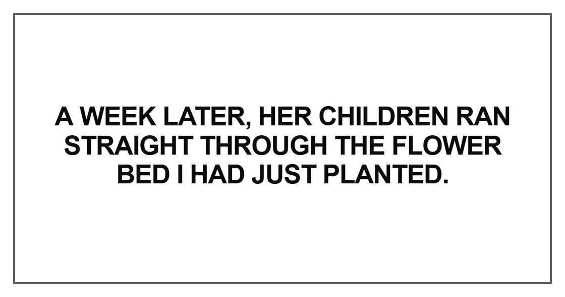 A week later, her children ran straight through