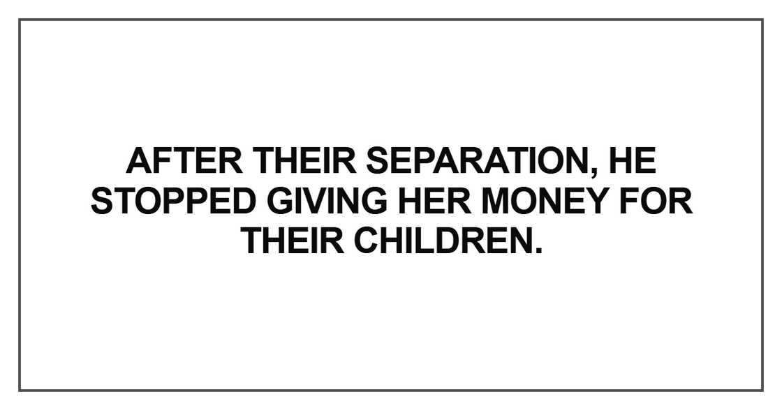 After their separation, he stopped