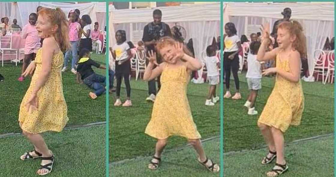 White girl displays cute infectious energy as she dances at party White girl displays cute infectious energy as she dances at party