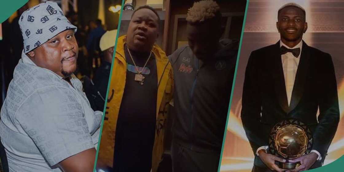 Osimhen in video with Cubana Chiefpriest and Peter Okoye Osimhen in video with Cubana Chiefpriest and Peter Okoye