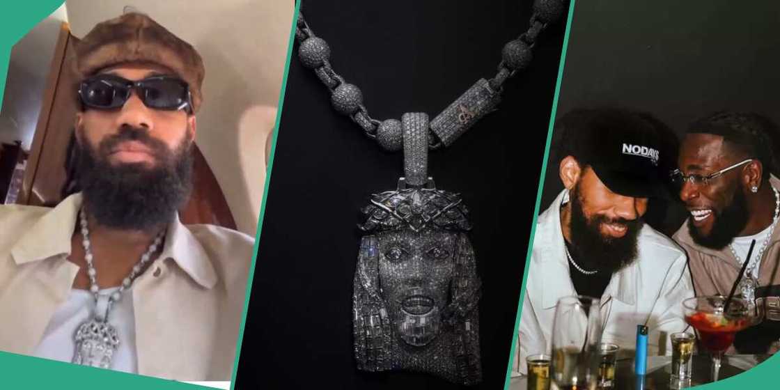 Burna Boy reportedly gifts bestie Phyno Jesus-themed pendant