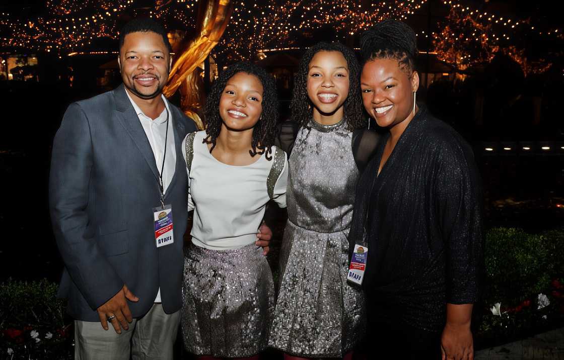 From (L-R) Doug, Halle, Chloe, and Courtney Bailey are posing for a photo