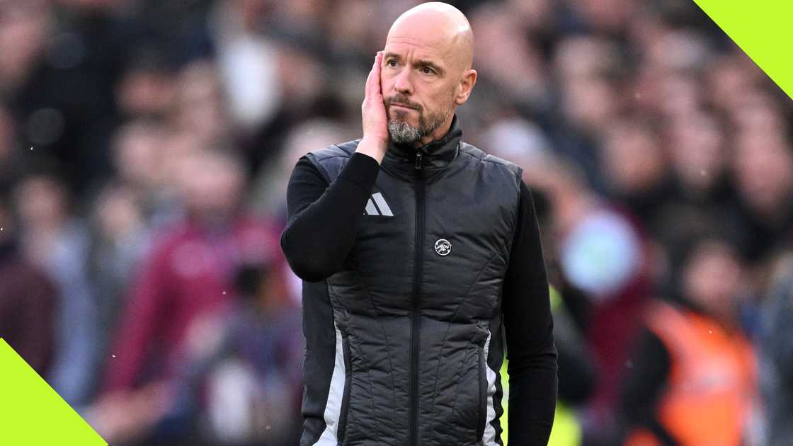 Erik ten Hag's solemn reaction in what was his final game in charge of Manchester United against West Ham in the Premier League. Erik ten Hag's solemn reaction in what was his final game in charge of Manchester United against West Ham in the Premier League.