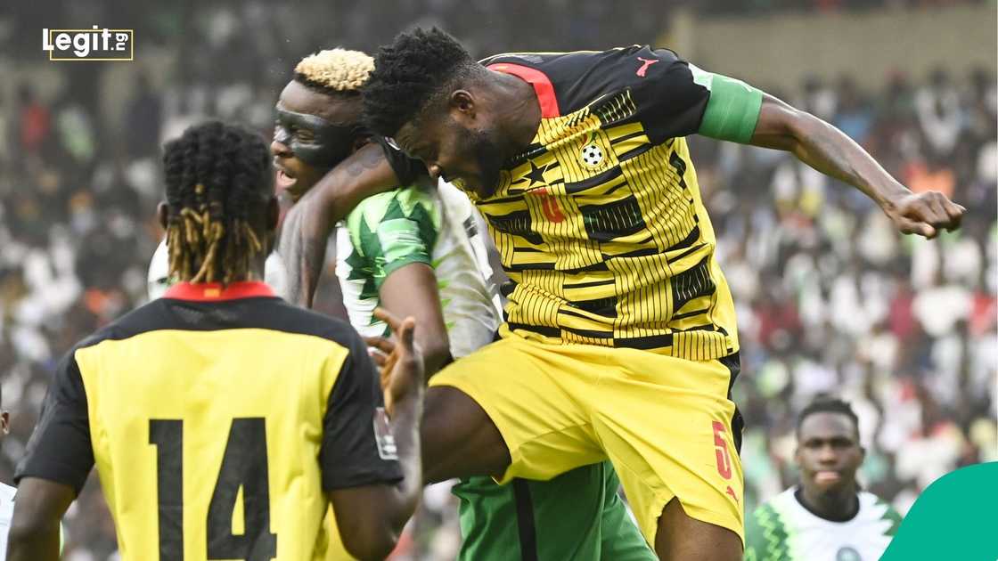 Thomas Partey, Victor Osimhen, 2022 World Cup qualifier, Nigeria, Ghana, Abuja. Thomas Partey, Victor Osimhen, 2022 World Cup qualifier, Nigeria, Ghana, Abuja.