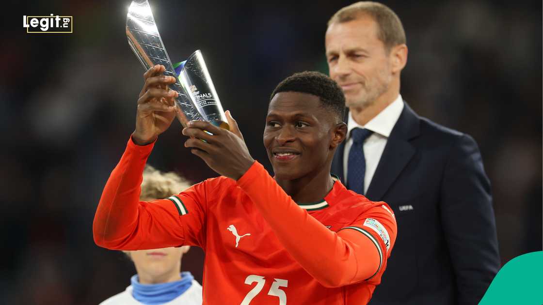 Nuno Mendes, Portugal, Lamine Yamal, Spain, UEFA Nations League, Germany. Nuno Mendes, Portugal, Lamine Yamal, Spain, UEFA Nations League, Germany.