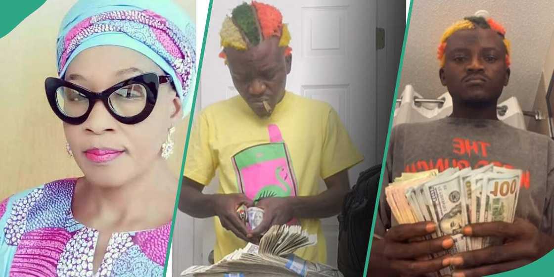 Kemi Olunloyo scolds Portable for flaunting stacks of dollars on social media. Kemi Olunloyo scolds Portable for flaunting stacks of dollars on social media.