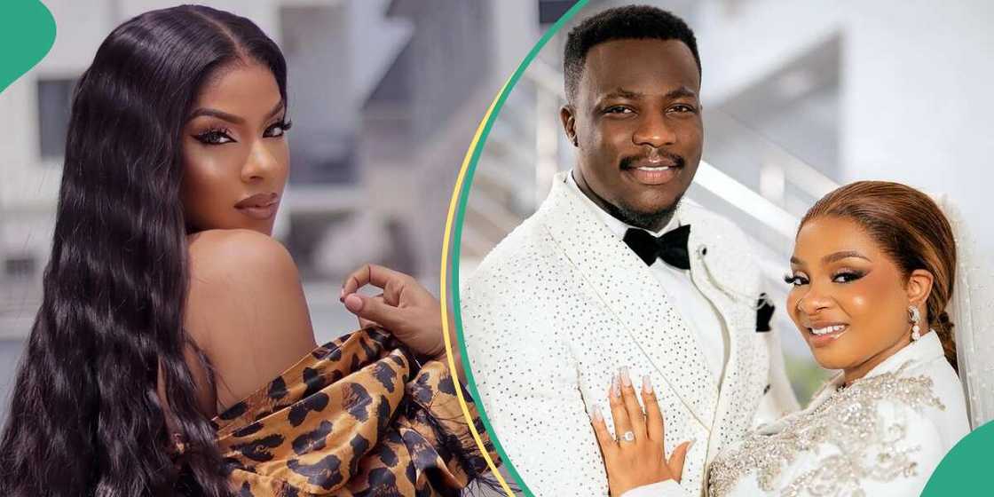 BBNaija's Veezee reacts to Queen's wedding. BBNaija's Veezee reacts to Queen's wedding.