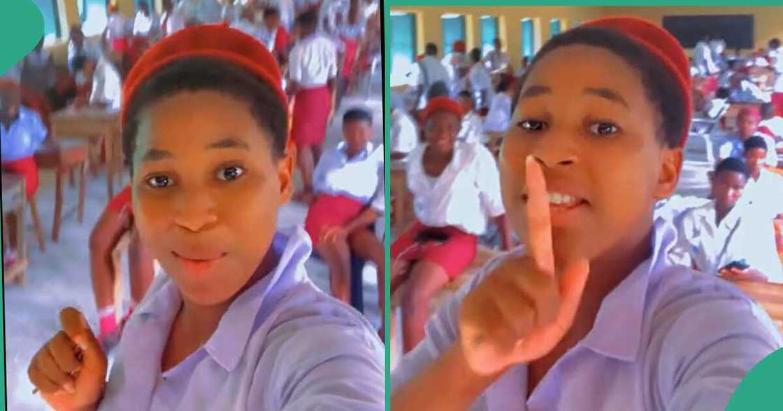 Girl writing WAEC posts video. Girl writing WAEC posts video.