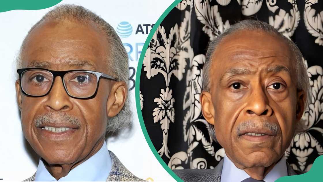 Al Sharpton during at Ernest N. Morial Convention Center on July 05, 2024 (L) and The Reverend at The Cambridge Union on 26 February 2024 (R)