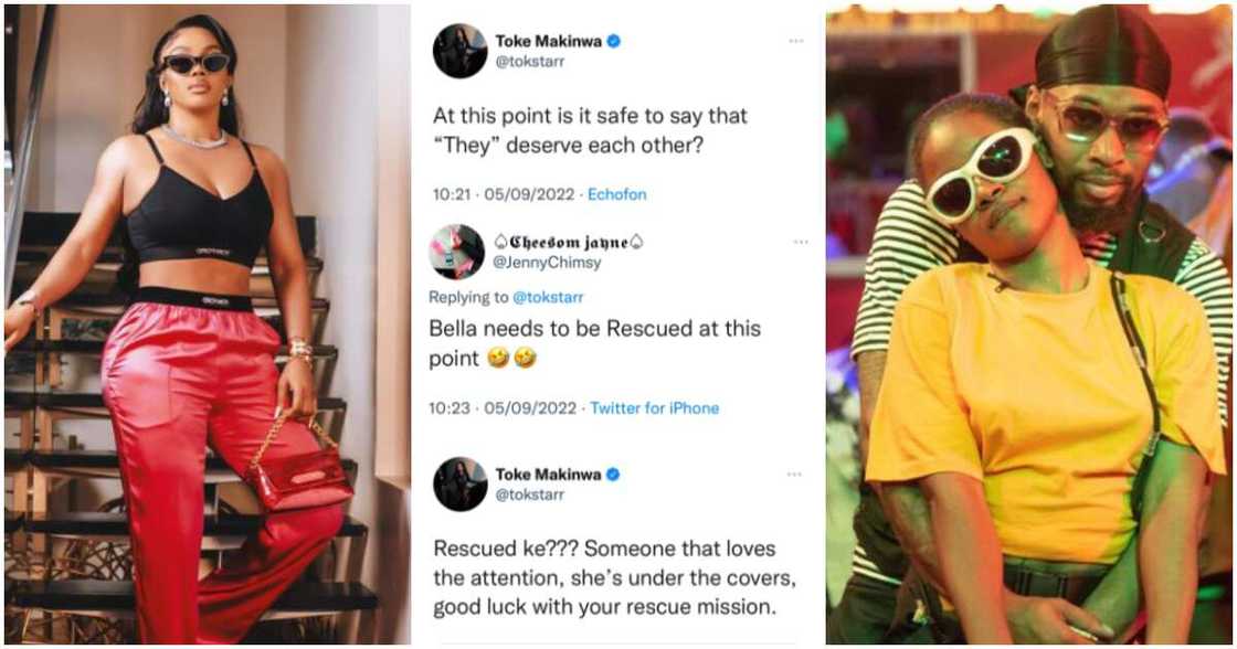 Toke Makinwa speaks on Bella and Sheggz