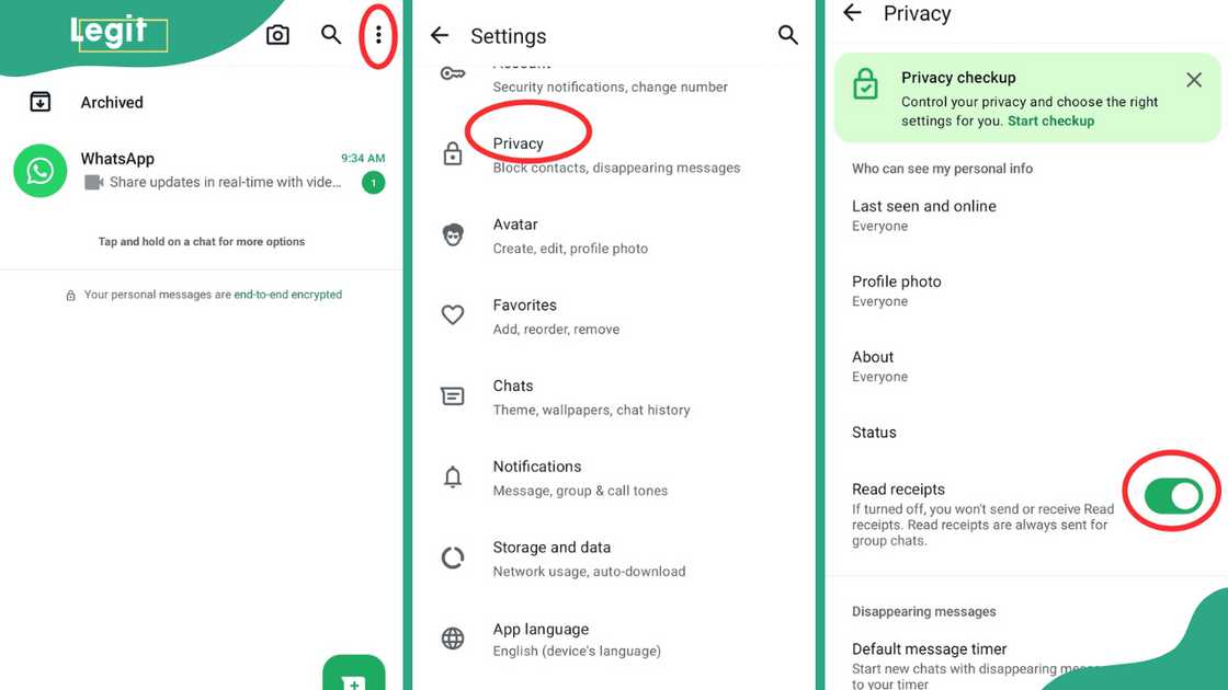 Read receipts on WhatsApp Read receipts on WhatsApp