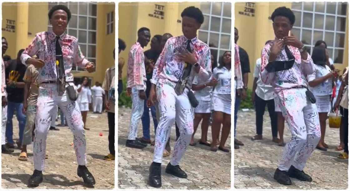 Photos of a medical student posing for a dance after graduating from ABSU. Photos of a medical student posing for a dance after graduating from ABSU.