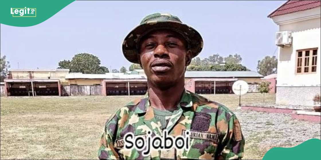 Dismissed soldier Soja Boi presented payment alerts to support pay claims. Dismissed soldier Soja Boi presented payment alerts to support pay claims.