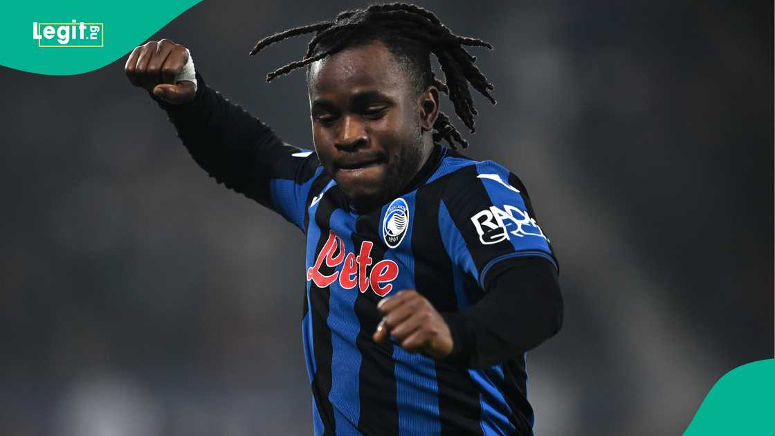 Ademola Lookman celebrates after scoring for Atalanta Ademola Lookman celebrates after scoring for Atalanta