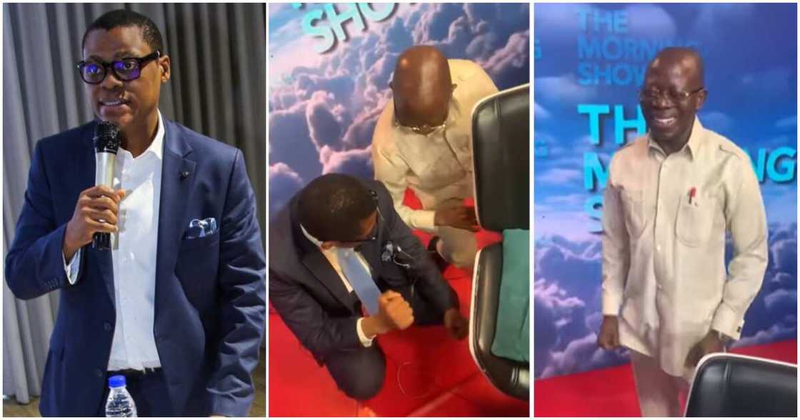 See photos of Arise TV's Rufai Oseni and Adams Oshiomhole See photos of Arise TV's Rufai Oseni and Adams Oshiomhole