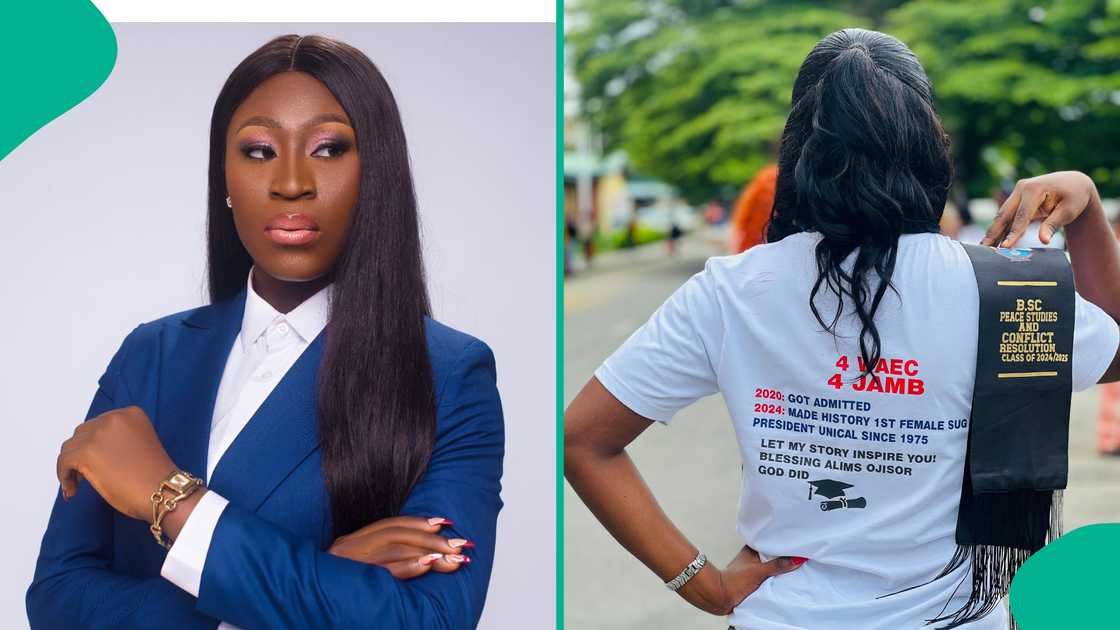 Lady celebrates as she graduates from UNICAL. Lady celebrates as she graduates from UNICAL.