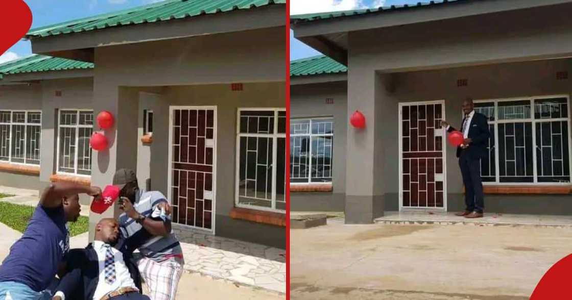 Kalenjin man, wife, house Kalenjin man, wife, house