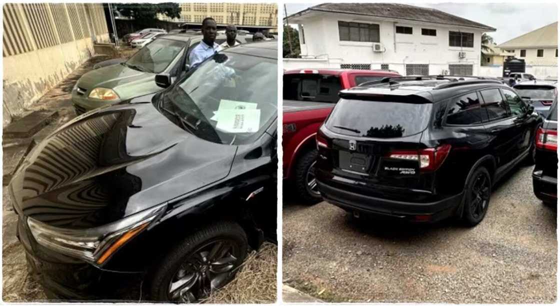 Car found in Ghana after it was stolen in Toronto Canada. Car found in Ghana after it was stolen in Toronto Canada.