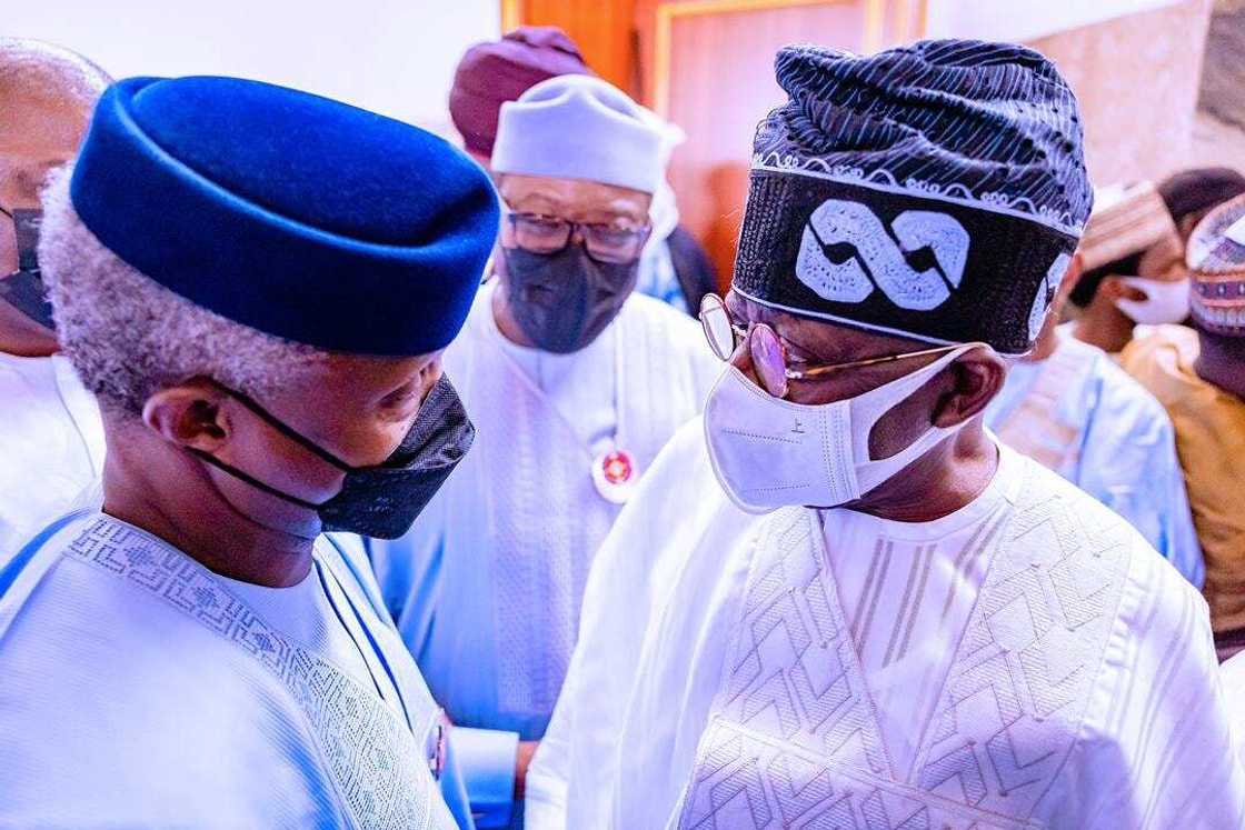 2023: Tinubu, Osinbajo da Sauran 'yan Takarar APC na Kudu Maso Yamma Sun Sanya Labule