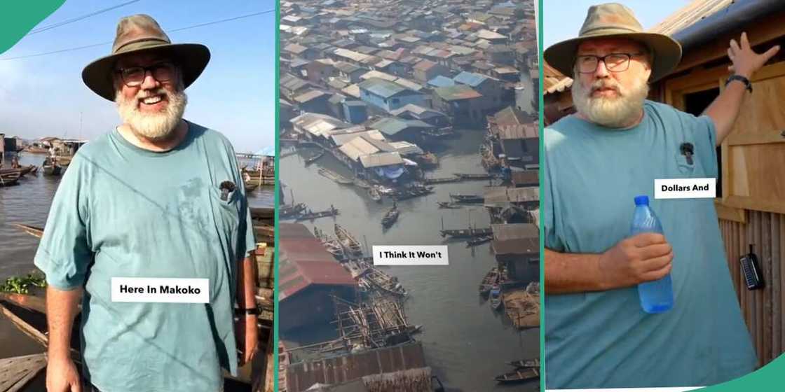 Oyinbo man who lives in Makoko.