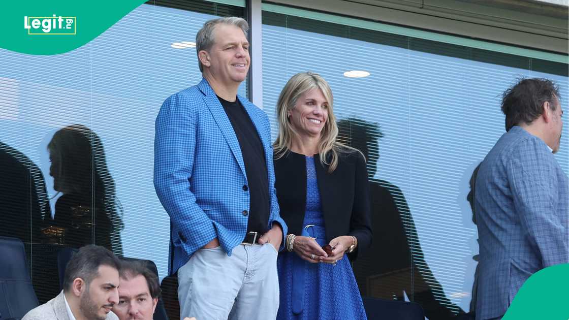Todd Boehly, Kate Garrett Boehly, Stamford Bridge, Chelsea, Crystal Palace, Premier League. Todd Boehly, Kate Garrett Boehly, Stamford Bridge, Chelsea, Crystal Palace, Premier League.
