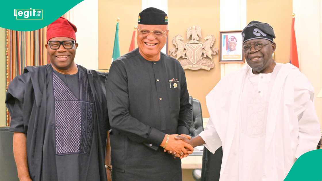 Governor Umo Eno of Akwa Ibom and Senate President Godswill Akpabio have paid a visit to President Bola Tinubu at the presidential villa. Governor Umo Eno of Akwa Ibom and Senate President Godswill Akpabio have paid a visit to President Bola Tinubu at the presidential villa.