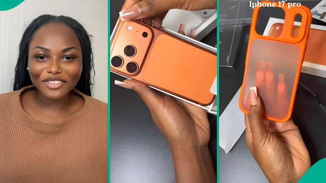 A Nigerian lady rates the camera quality of the new iPhone 17 Pro she bought.