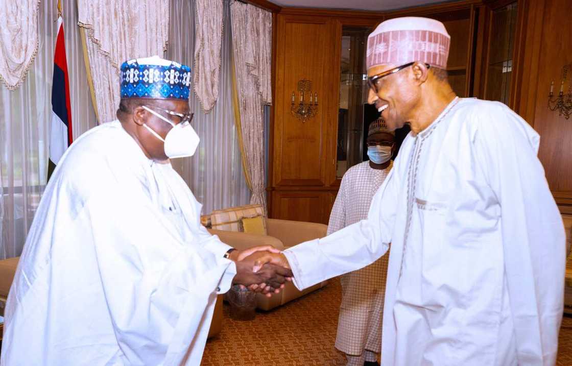 President Buhari meets Lawan President Buhari meets Lawan