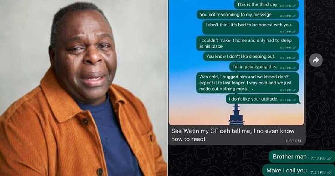 Man in tears as his girlfriend confesses to cheating Man in tears as his girlfriend confesses to cheating