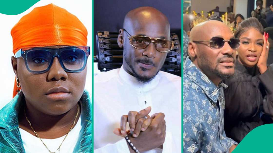 Singer Teni reacts to 2Baba's marital drama.