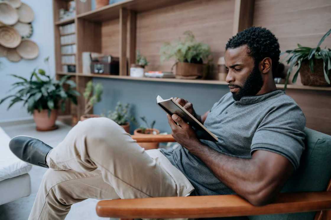 A man reading the Bible