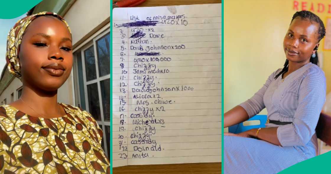 Pupil includes his teacher in noisemakers' list, what he wrote trends