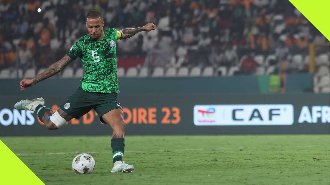 William Troost-Ekong, Super Eagles, Nigeria, South Africa, AFCON 2023, Peace Stadium Bouake, Ivory Coast. William Troost-Ekong, Super Eagles, Nigeria, South Africa, AFCON 2023, Peace Stadium Bouake, Ivory Coast.