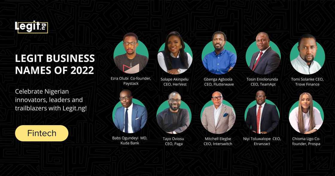 Meet Legit.ng's Most Outstanding Business Personalities in Fintech