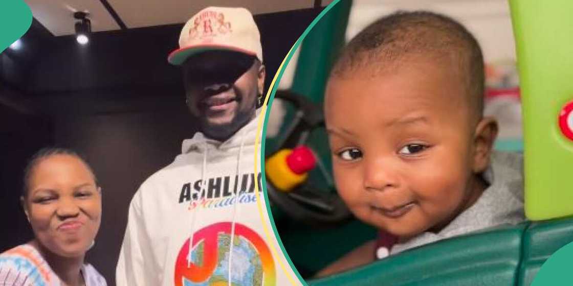 Kizz Daniel shares video of new son.