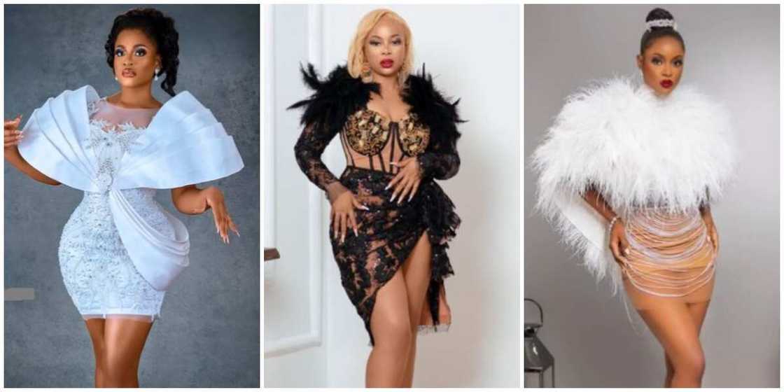 Photos of BBNaija stars.