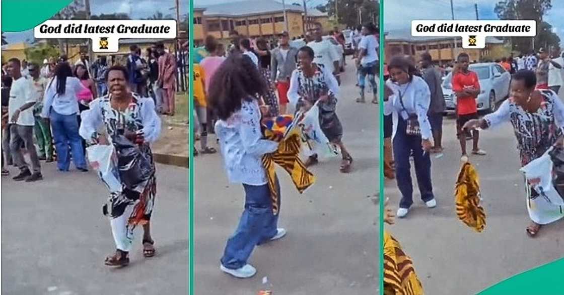 Nigerian mum gifts wrapper to daughter on sign-out day Nigerian mum gifts wrapper to daughter on sign-out day