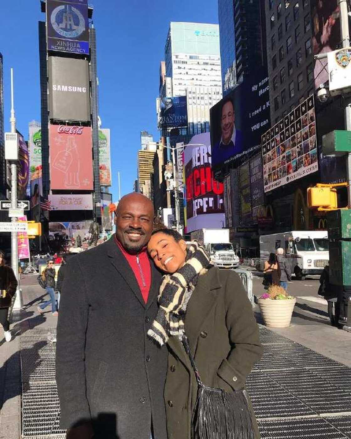 Christian Okoye with daughter Christian Okoye with daughter