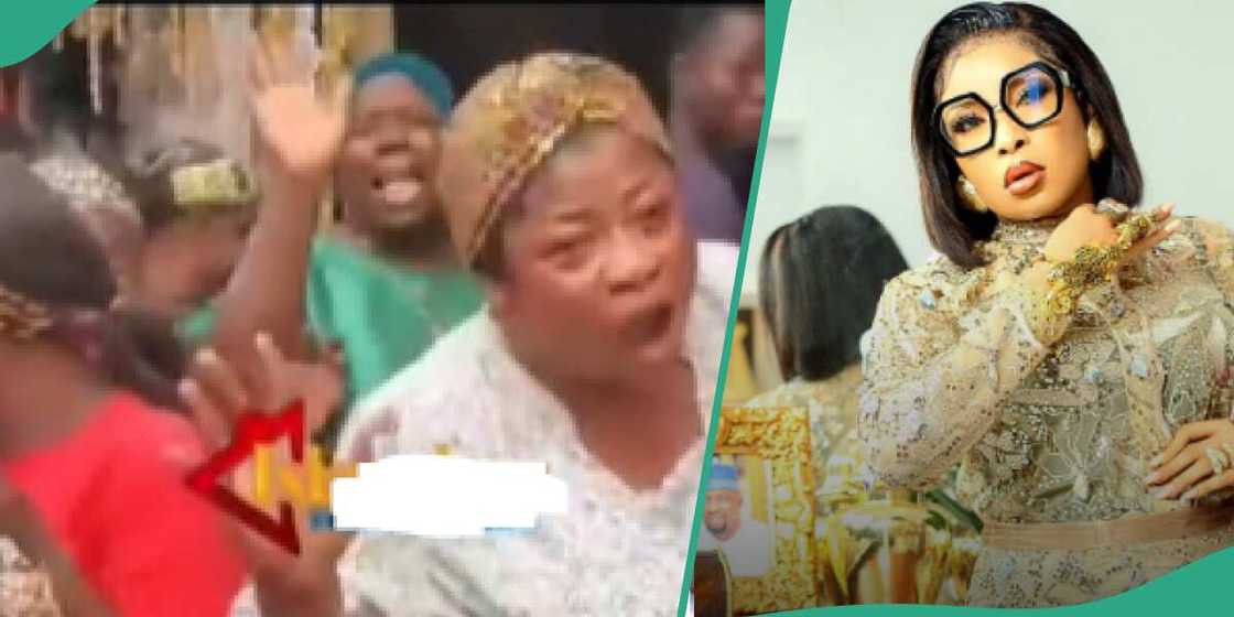 Market women apologise to Lizzy Anjorin.