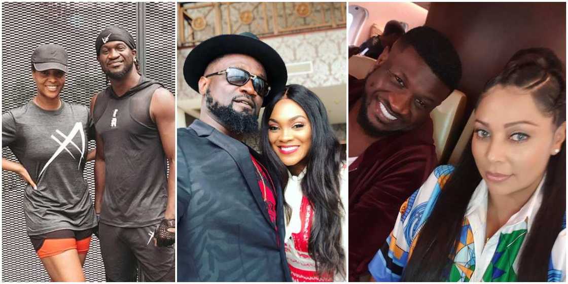 The Okoye brothers and their wives The Okoye brothers and their wives