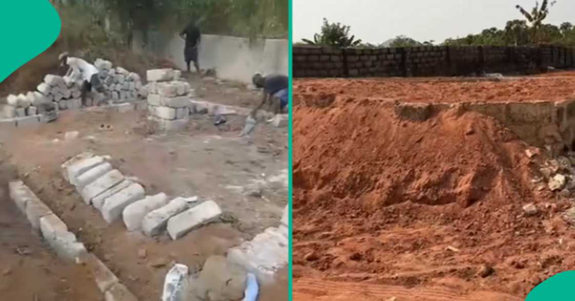 Nigerian lady expresses joy as she shows off her newly built business place.