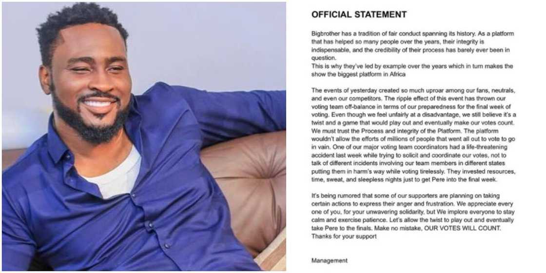 Pere's team releases statement Pere's team releases statement