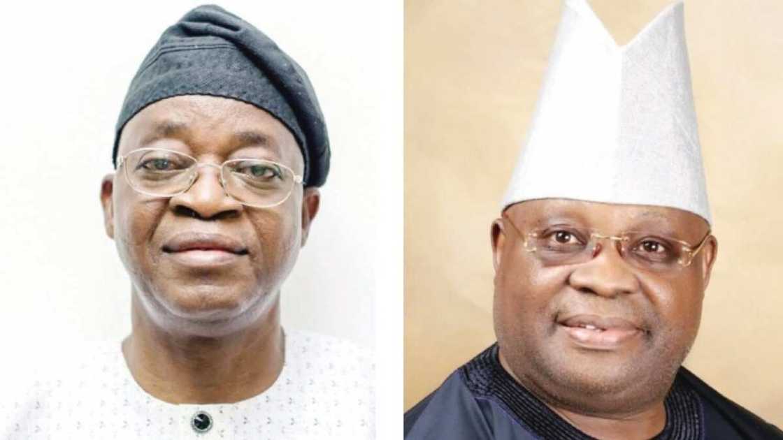 Osun state governor-elect, Senator Ademola Adeleke Governor, Adegboyega Oyetola, Permanent Secretaries Osun state governor-elect, Senator Ademola Adeleke Governor, Adegboyega Oyetola, Permanent Secretaries