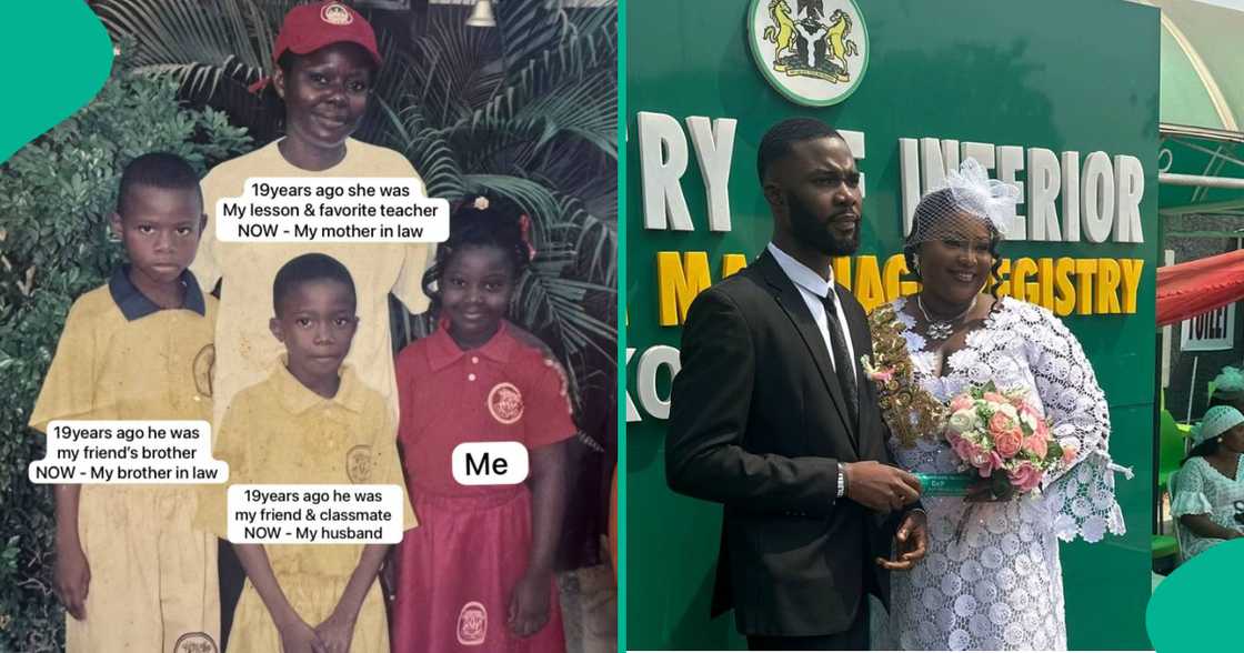 Lady shares throwback photo with her husband from 19 years ago