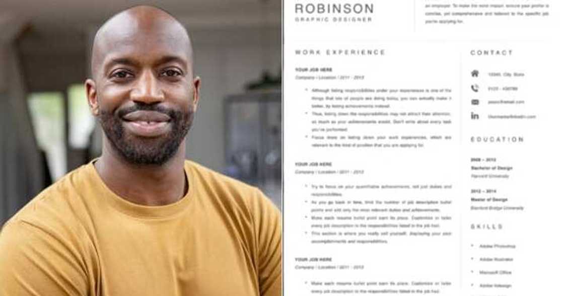 Man shares new CV format Man shares new CV format