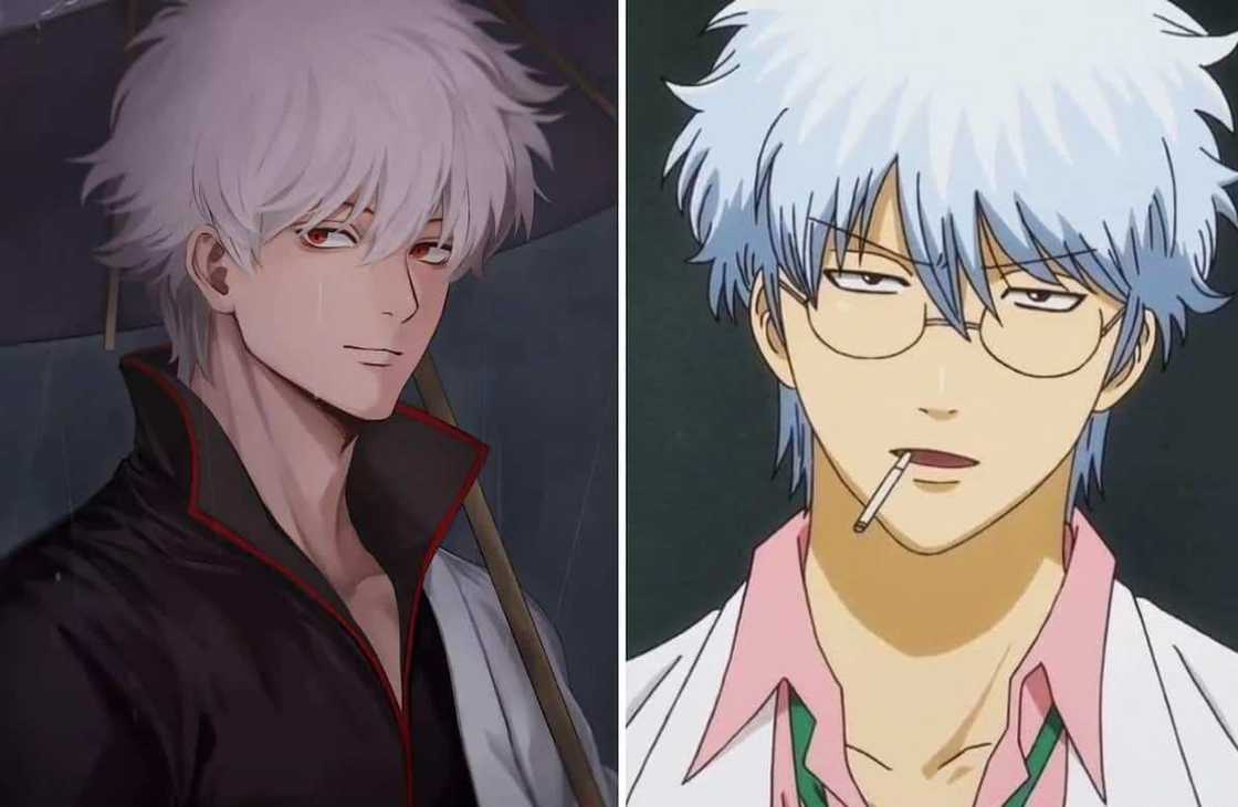 Anime characters with white hair