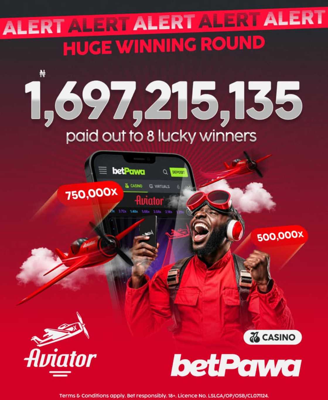 betPawa makes history with Africa’s biggest aviator win - N1.6bn in one round betPawa makes history with Africa’s biggest aviator win - N1.6bn in one round