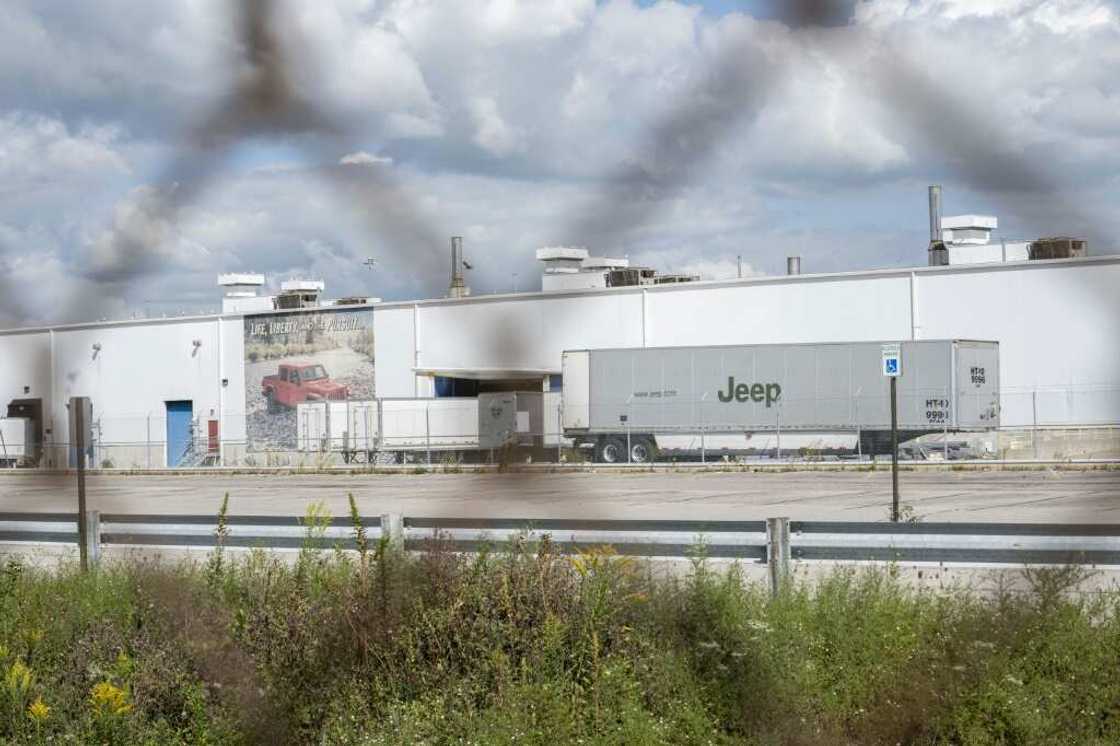 TOLEDO, OHIO - SEPTEMBER 18: A view of the Jeep Plant where United Auto Workers members are picketing on September 18, 2023 in Toledo, Ohio. TOLEDO, OHIO - SEPTEMBER 18: A view of the Jeep Plant where United Auto Workers members are picketing on September 18, 2023 in Toledo, Ohio.