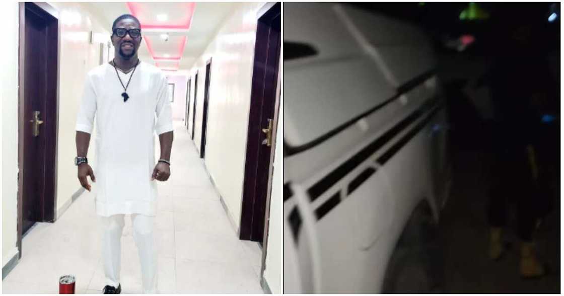 Comedian Ogusbaba's car attacked and vandalised Comedian Ogusbaba's car attacked and vandalised