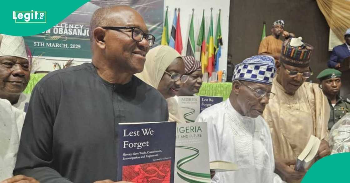 Ex-President Olusegun Obasanjo opens up about rejecting a name his parents gave him at an event in Abeokuta, Ogun state. Ex-President Olusegun Obasanjo opens up about rejecting a name his parents gave him at an event in Abeokuta, Ogun state.